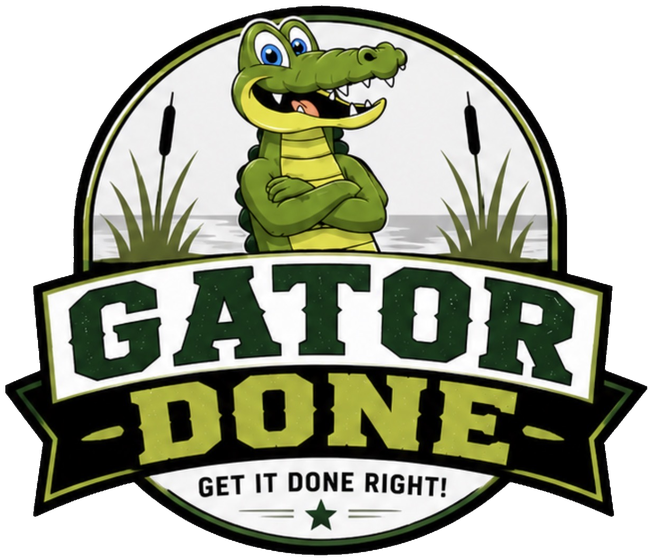 Gator Done LLC — gator badge logo